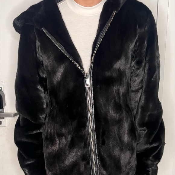 Casiani Black Mink Fur Coat Jacket - Picture 2 of 4